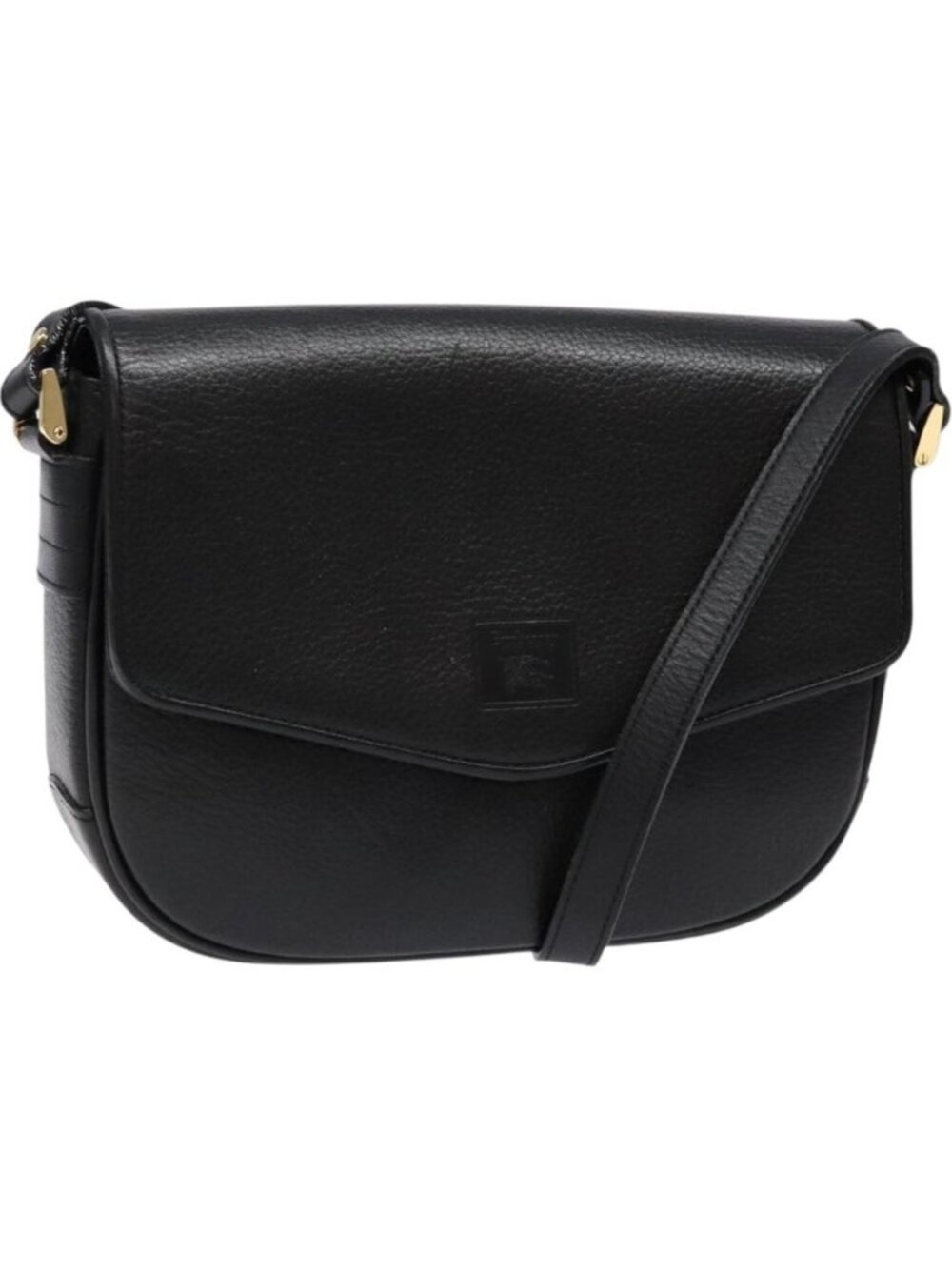 Burberrys Shoulder Bag Leather Gold Black